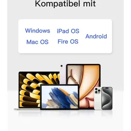 Inateck Bluetooth-Tastatur für iPad Pro/Air/Mini/10.9/10.2/9.7 Grau