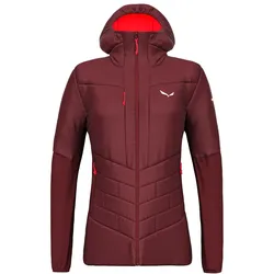 Salewa Hybridjacke Ortles Hybrid (warm, TirolWool, komprimierbar) weinrot Damen