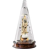 HERMLE 22716-030791 Mechanische Tischuhr mit Verglasung, Nussbaum, Ø 18cm x 35cm