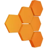 platino24 Akustikpaneele 6 Elemente Edition LOFT 3D I Ø 300mm Akustikplatten Schalldämmung Wand & Decke I Akustikschaum Schall-Absorber aus Basotect 30-70mm mit Akustikbeschichtung Farbe: Juice