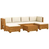 vidaXL Outdoor-Sofagarnitur 7-tlg. Braun Akazie