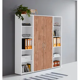 BMG Möbel Office Edition Aktenschrank 3,0 x 0,8 x 1,8 cm weiß/gold