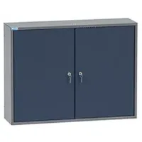 KÜPPER Hängeschrank Metall 80 x 60 x 20 cm dunkelblau/hellgrau 4 Fachböden abschließbar