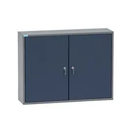 KÜPPER Hängeschrank Metall 80 x 60 x 20 cm dunkelblau/hellgrau 4 Fachböden abschließbar