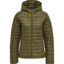 hummel hmlRED Quilted Hood Jacket WOMAN, dark olive -