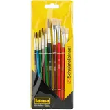 IDENA Schulpinsel Set 10 St. lackiert