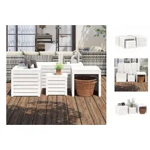vidaXL Gartenbox-Set 3500 x 1300 cm Weiß