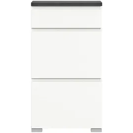 xonox home Shoelove 60 x 109 x 27 cm weiß/grau, 1 Schublade, Soft Close