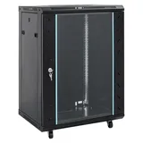 vidaXL 15HE Netzwerkschrank mit Schwenkfüßen 19" IP20 60x45x86 cm