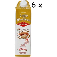 6 x Condorelli Latte di mandorla 1 Lt Mandelmilch ungesüßt glutenfrei Softdrin