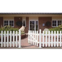 Aluminiumgartenzäune Weiß 185 x 80 cm – Aluminiumzaun aus pulverbeschichteten Zaunlatten – gerader Gartenzaun – Zaun Weiß für Ihren Garten