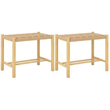 Costway Barhocker 56 x 36 x 45 cm Beige