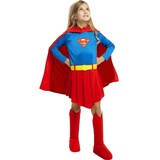 Funidelia | Supergirl Kostüm 100% OFFIZIELLE für Mädchen Größe 7-9 Jahre Kara Zor-EL, Superhelden, DC Comics - Farben: Bunt, Zubehör für Kostüm - Lustige Kostüme für Deine Partys