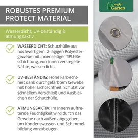 mehr Garten Premium Protect Lounge Abdeckung L-Form 237 x 237 x 80 cm Grau