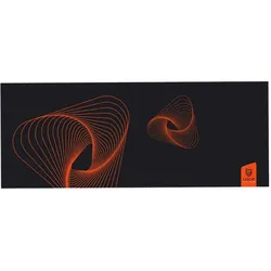Mauspad PD 684 XXXL in Schwarz 90x35 cm orangen Mustern Gaming Mauspad
