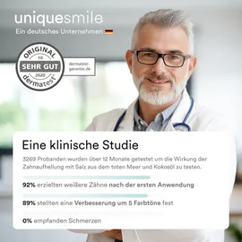 UniqueSmile Zahnaufhellung Whitening Strips - frei von Peroxid 28er Pack