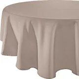 Sander Tischdecke Loft fleckabweisend Taupe Größe rund: 170 cm Ø