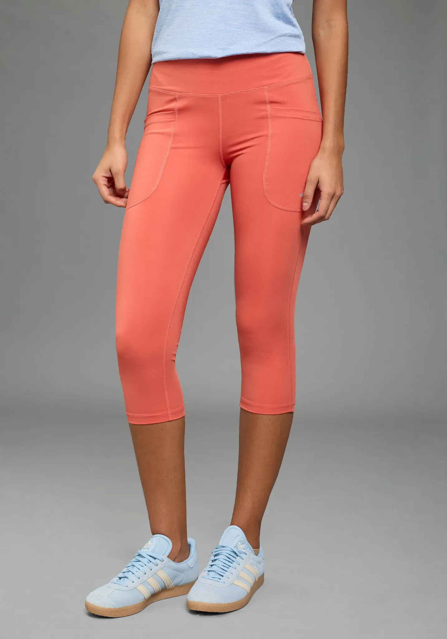 Caprileggings FAYN SPORTS, Damen, Gr. 42, N-Gr, burnt sienna, Doubleface, Obermaterial: 77% Polyester, 23% Elasthan, eng 3/4-Länge, Hosen, mit Figur formenden Nähten und hohem Bund