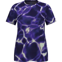 Odlo Damen Zeroweight Chill-Tec Print T-Shirt (Größe XL, lila)