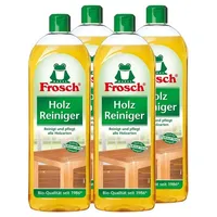 FROSCH 4x Frosch Holz Reiniger 750 ml - mit natürlichen Pflegewirkstoffen der Spezialwaschmittel