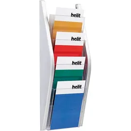 Helit Wandprospekthalter the arc silber DIN A5 4 x 8,0 x 54,0 cm, 1 St.