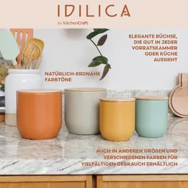 KitchenCraft Idilica runder Vorratsbehälter Terracotta 12 x 12 cm