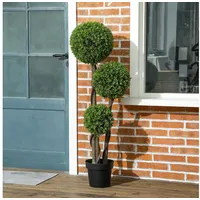 Homcom Kunstpflanze Kunststoff Zement 19,5L x 19,5B x 115H