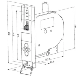 WIR elektronik Funk-Rollladen-Gurtwickler Comfort Maxi Funk für 23mm Gurtband, 1001-000047 - Elektronischer Funk-Gurtwickler, Unterputz, 17-23 mm Display,
