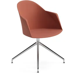 Arper Cila Armsessel, kunststoff, aluminium / rost #2229