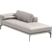 Ottomane EGOITALIANO "Masu, Design trifft super Sitzkomfort, mit toller Detailverarbeitung", grau (stone), B:182cm H:95cm T:97cm, Leder »BULL« (echtes Rindsleder). Geschliffenes, pigmentiertes und behandeltes Rindsleder mit einer Dicke von 1, 3-1, 5 mm. Dieses Leder zeigt eine ziemlich weiche Hand mit einem halb undurchsichtigen Aussehen. Es handelt sich um ein geschütztes Leder. Eine leichte Deckschicht schützt sie vor Flecken, ohne ihre ursprünglichen Eigenschaften zu verändern. Die geschützten Leder kombinieren die Vorteile von Natürlichkeit und Weichheit mit einer guten Beständigkeit gegen Verschleiß und Ausbleichen. Das Vorhandensein der charakteristischen Zeichen, die das Leben des Tieres bestimmen, wie Narben, Körnungsunterschiede, Falten, Adern, Disharmonien in Farbtönen, beweisen ihre absolute Echtheit und großen Wert., Sofas, Ottomane, Rückenkissen und Armteilrolle für mehr Komfort, mit Metallfüßen