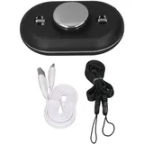 Tragbarer Usb-nackenventilator, Wiederaufladbarer Mini-tischventilator, Reiseventilator Mit Verstellbarem Gurt Für Drinnen Und Draußen, Schwarz