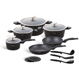 Edenberg EB-5611 15-teiliges Kochgeschirr-Set - Schwarz