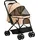 PawHut Hundebuggy Hundewagen 76,5 x 52 x 95 cm Braun onesize
