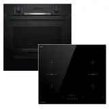 Bosch Herdset Bosch Backofen mit Keenberk Induktionskochfeld 60 cm Booster 3D-Heißluft