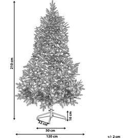 Beliani Weihnachtsbaum künstlich Grün 210 cm