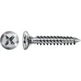 spax international gmbh & co.kg SPAX Schrauben, Fex-Beschlagschraube Sonderkopf Bremsrippen Kreuzschlitz H2, Cut Titansilber