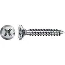 spax international gmbh & co.kg SPAX Schrauben, Fex-Beschlagschraube Sonderkopf Bremsrippen Kreuzschlitz H2, Cut Titansilber