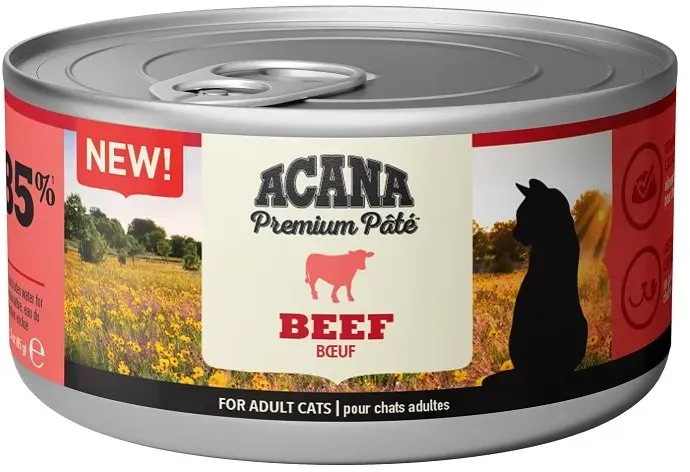 ACANA Premium Pate Beef Rinderpastete für Katzen 8 x 85 g