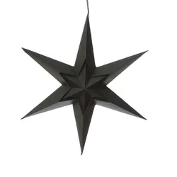 Papierstern Weihnachtsstern Luna Dekostern 6-zackig D: 30cm schwarz