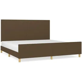 vidaXL Bettgestell 200 x 200 cm Dunkelbraun