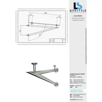 Glaszentrum Hagen Vordach 230 x 90 cm grau