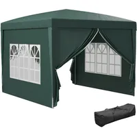 Outsunny - Faltpavillon, 4 Seitenteilen
