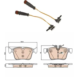 Trw Bremsbeläge + Warnkontakt Hinten Passend Für Mercedes C-klasse W205 S205: Warnkontakt, Bremsbelagverschleiß Maybach: 2205400617 Maybach: A22054006