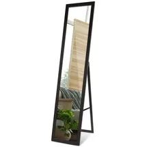 Tulup Standspiegel 36 x 156 cm Schwarz