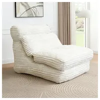 MODFU Sofa 2-in-1 Modular Einzelsofa von für Sitzen und Liegen, für moderne Wohnbereiche, Schlafzimmer und entspannte Lifestyle-Zonen, Wohnzimmer Sofa weiß