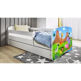 raumhirsch furniture Kinderbett Safari 80 x 180 cm Holzwerkstoff weiß