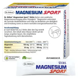 Apomedica Pharmazeutische Produkte GmbH Dr. Böhm Magnesium Sport Sticks