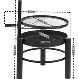 BBQ-Toro Feuerschale mit Grillrost Ø 50 cm Schwarz