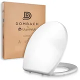 Dombach® Premium WC Sitz, Klodeckel mit Absenkautomatik, Antibakterielle, abnehmbare Klobrille mit Absenkautomatik, Toilettendeckel, WC Deckel mit Softclose, WC Brille, Duroplast, Oval, Celesto
