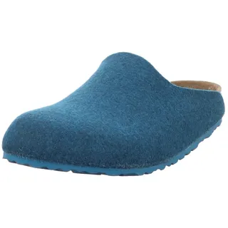BIRKENSTOCK Classic Amsterdam Wollfilz, Unisex-Erwachsene Clogs, Blau (Petrol), 35 EU - 35 EU Schmal